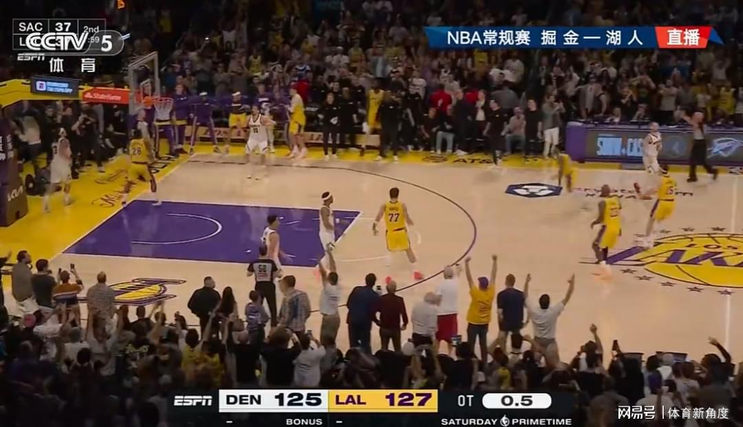 开云入口-罚球扳平+绝杀，湖人逆转掘金，41岁詹姆斯史诗级争球